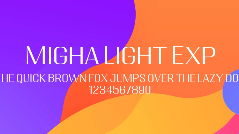 Migha Light Exp 字体预览图