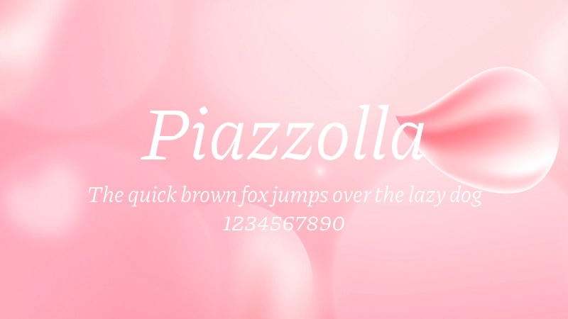 Piazzolla 字体预览图