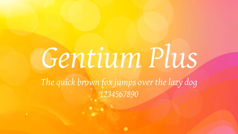 Gentium Plus 字体预览图
