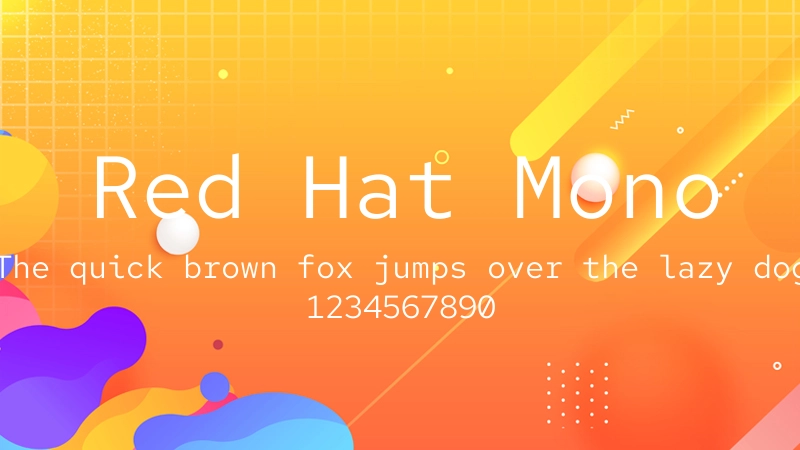 Red Hat Mono 字体预览图