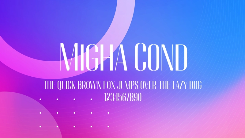Migha Cond 字体预览图