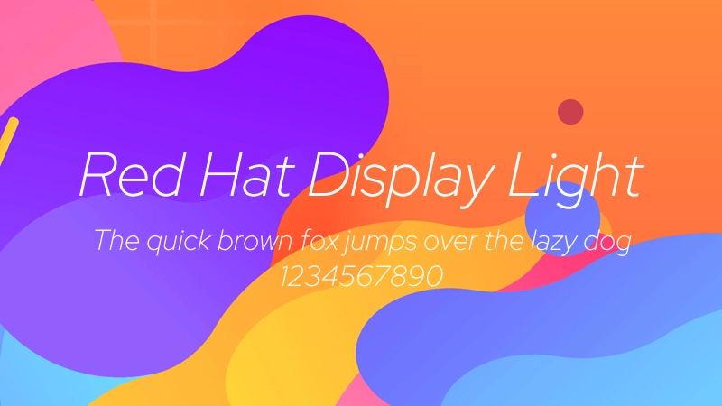 Red Hat Display Light 字体预览图
