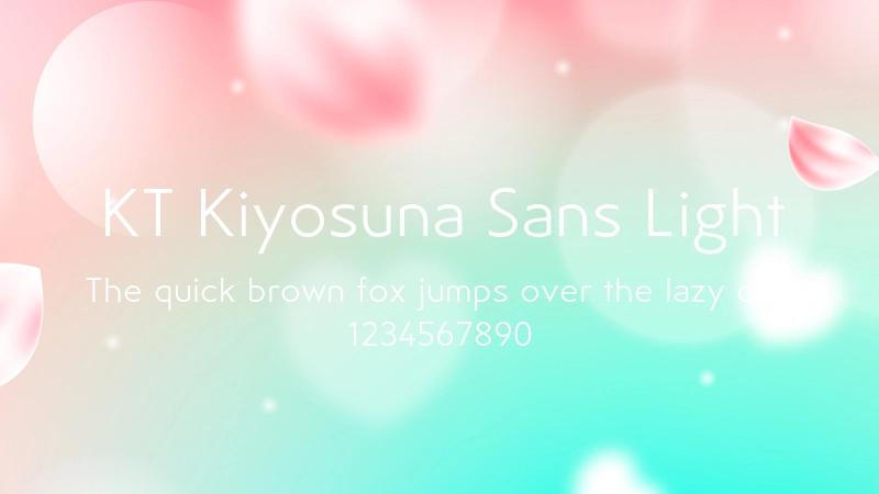 KT Kiyosuna Sans Light 字体预览图