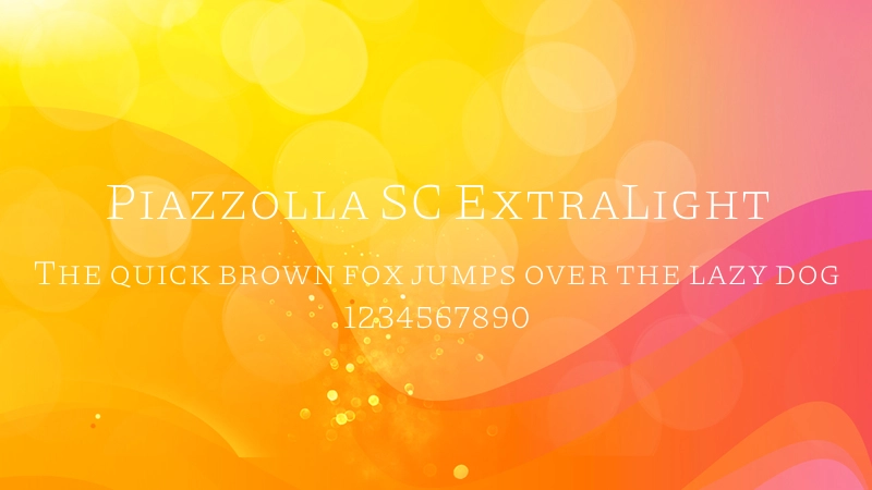 Piazzolla SC ExtraLight 字体预览图