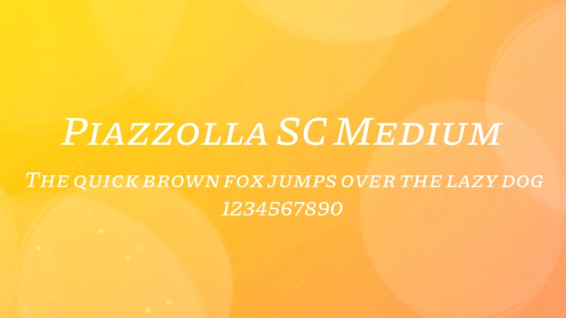Piazzolla SC Medium 字体预览图