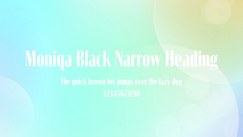 Moniqa Black Narrow Heading 字体预览图
