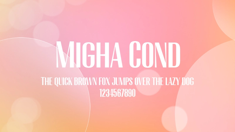 Migha Cond 字体预览图