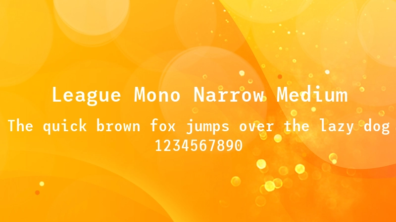 League Mono Narrow Medium 字体预览图
