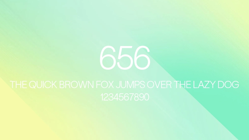 656 字体预览图