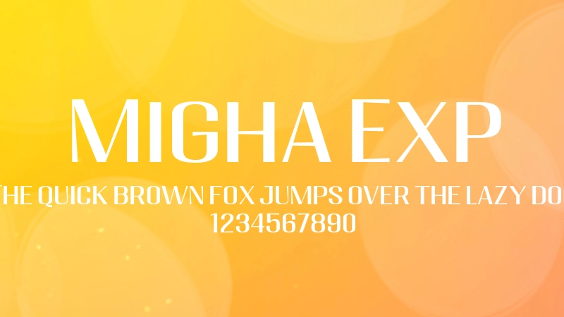 Migha Exp 字体预览图