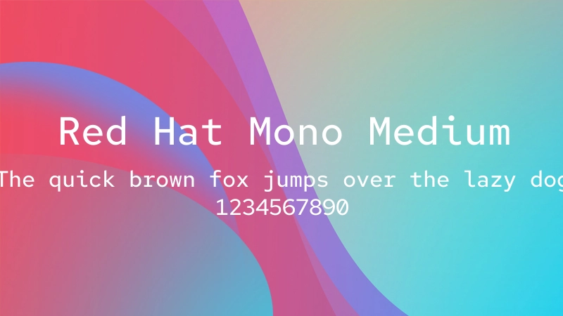 Red Hat Mono Medium 字体预览图
