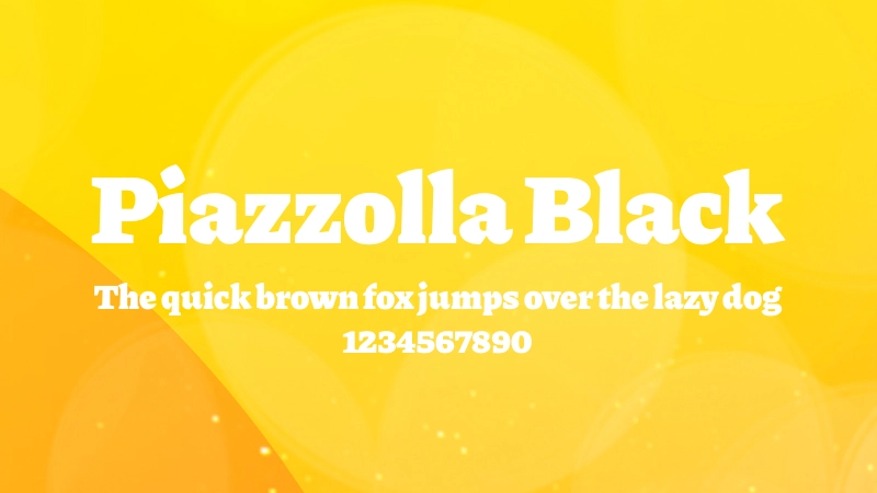 Piazzolla Black 字体预览图