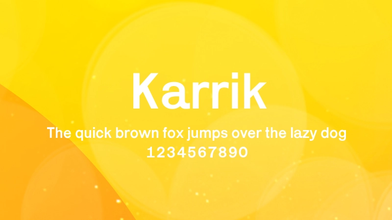Karrik 字体预览图