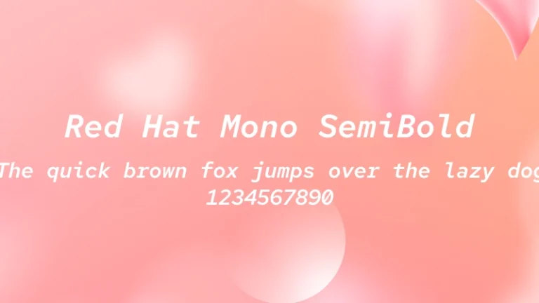 Red Hat Mono SemiBold