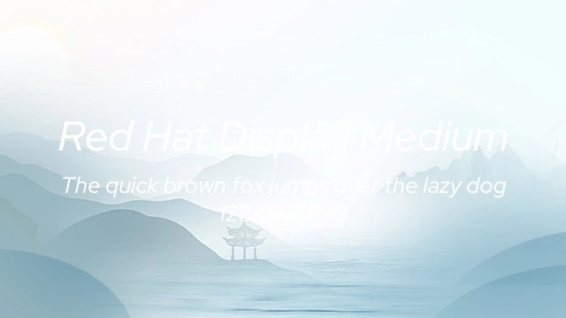 Red Hat Display Medium 字体预览图