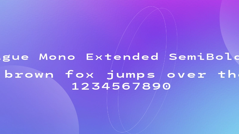 League Mono Extended SemiBold 字体预览图