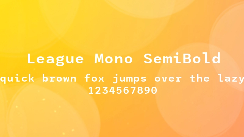 League Mono SemiBold 字体预览图