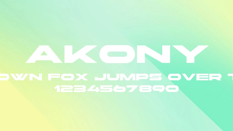 AKONY 字体预览图