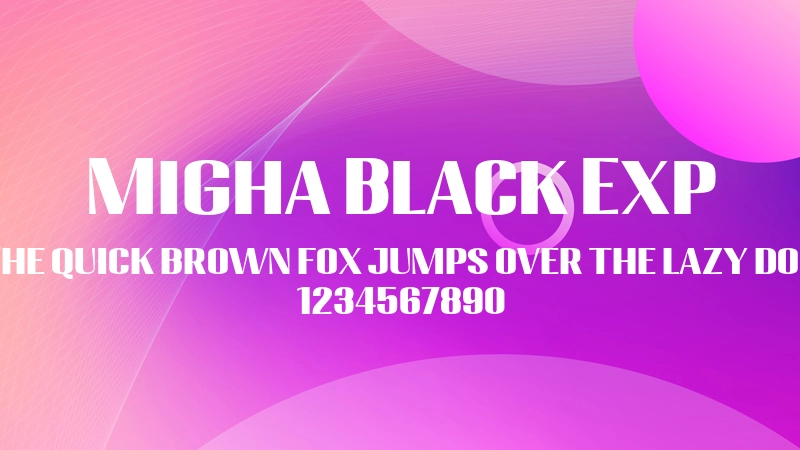 Migha Black Exp 字体预览图