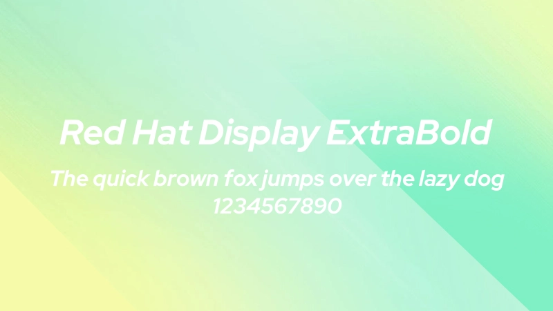 Red Hat Display ExtraBold 字体预览图