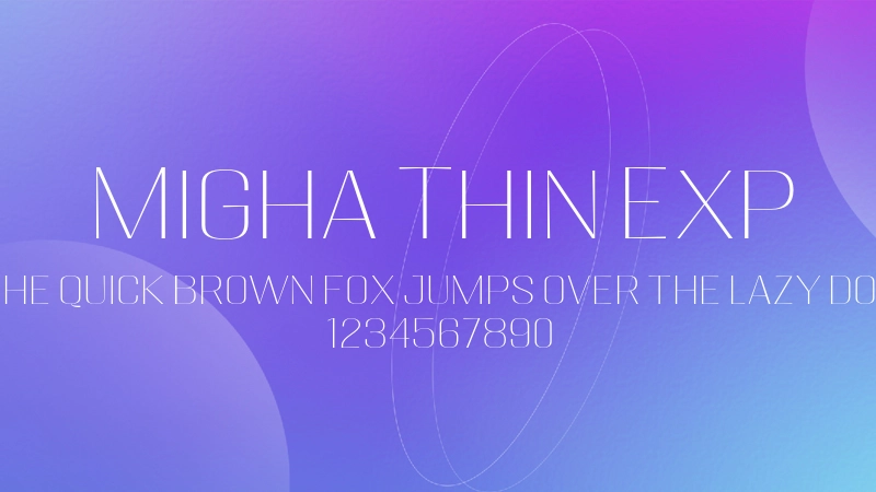 Migha Thin Exp 字体预览图