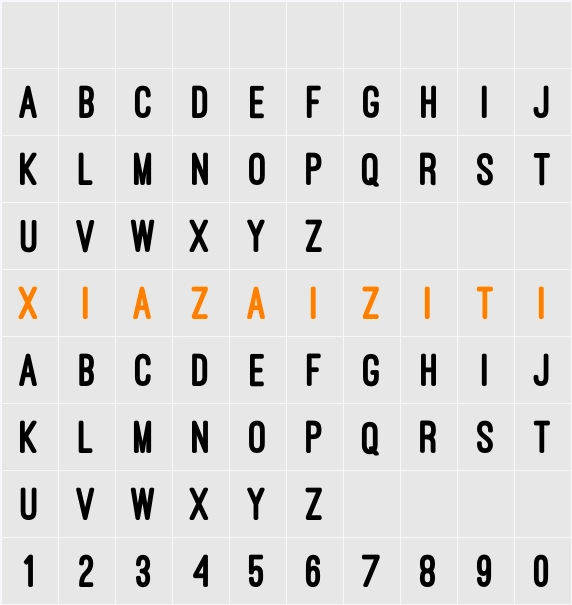 Ostrich Sans Heavy 字符映射表
