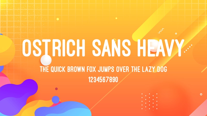 Ostrich Sans Heavy 字体预览图