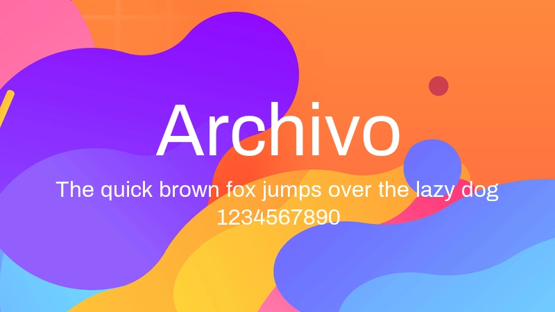Archivo 字体预览图