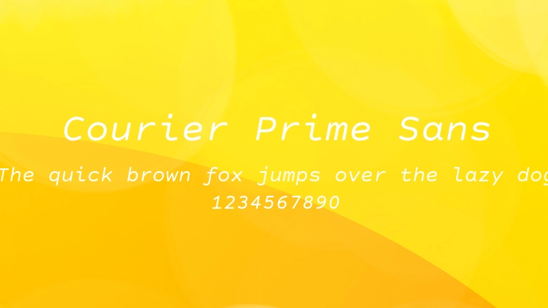 Courier Prime Sans 字体预览图