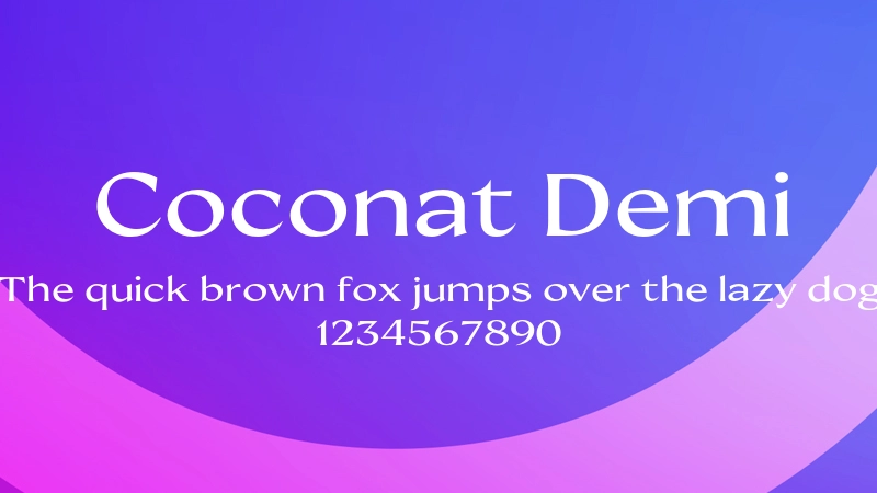 Coconat Demi 字体预览图