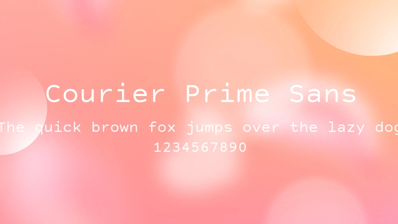 Courier Prime Sans 字体预览图