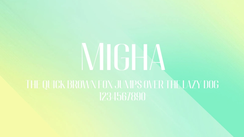 Migha 字体预览图
