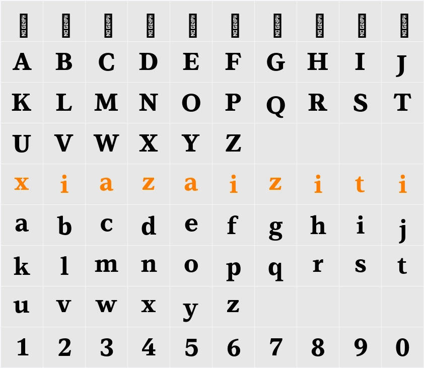 LT Superior Serif ExtraBold 字符映射表