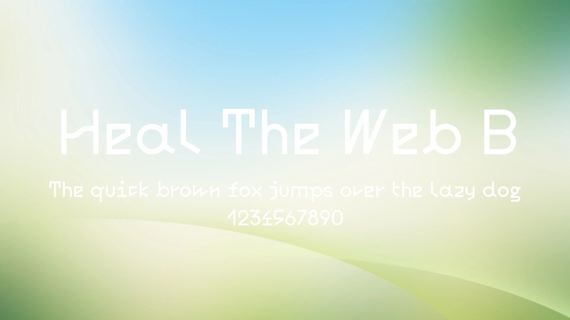 Heal The Web B 字体预览图