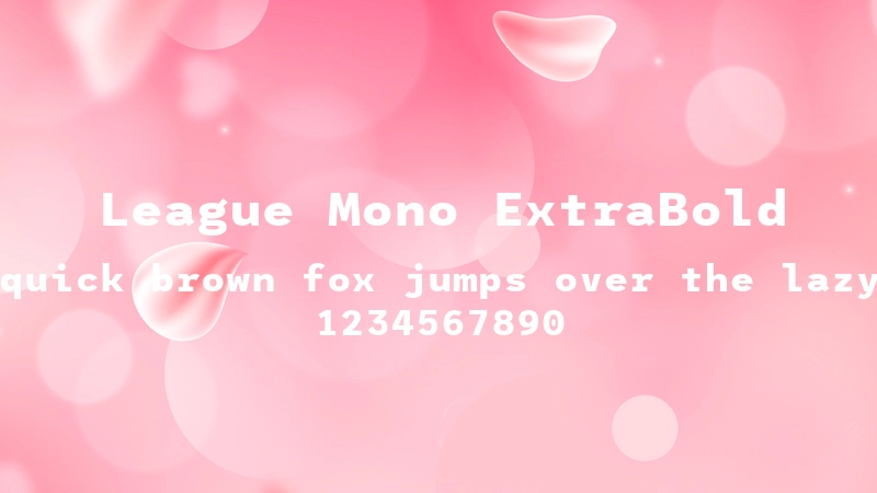 League Mono ExtraBold 字体预览图