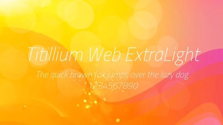 Titillium Web ExtraLight