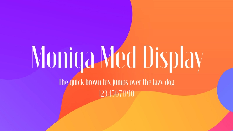 Moniqa Med Display 字体预览图