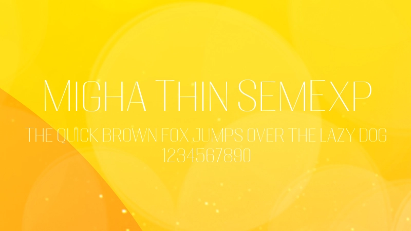 Migha Thin SemExp 字体预览图