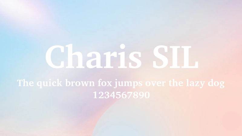 Charis SIL 字体预览图