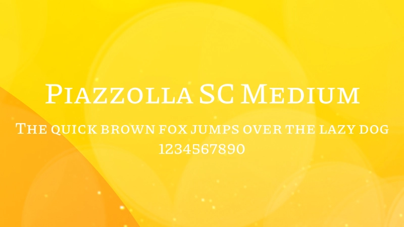 Piazzolla SC Medium 字体预览图