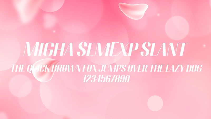 Migha SemExp Slant 字体预览图