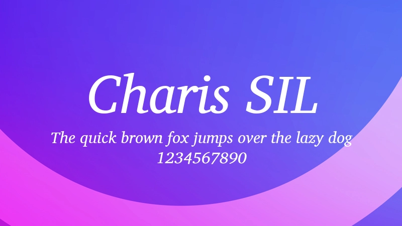 Charis SIL 字体预览图