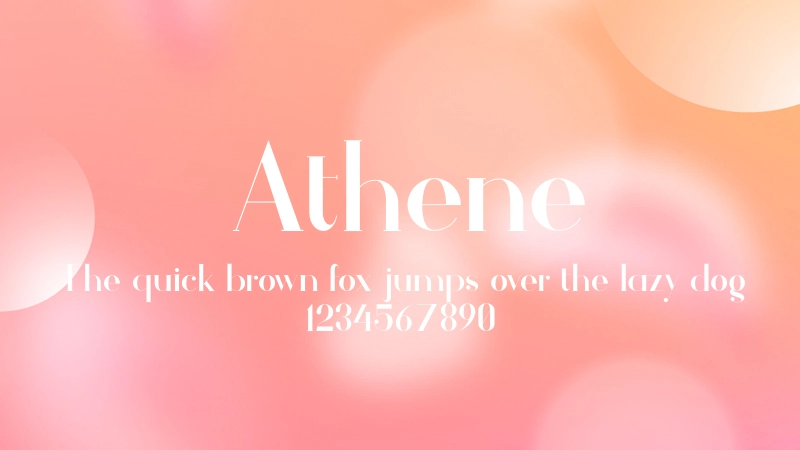 Athene 字体预览图