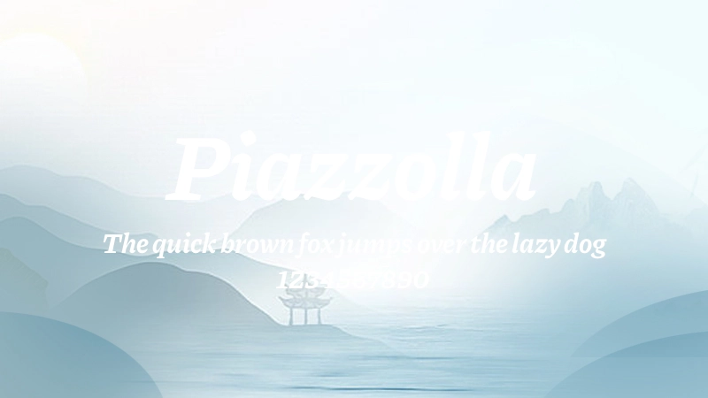 Piazzolla 字体预览图