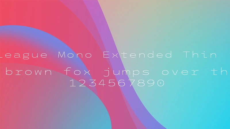 League Mono Extended Thin 字体预览图