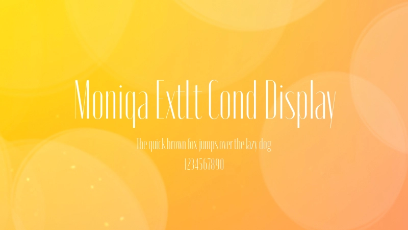 Moniqa ExtLt Cond Display 字体预览图