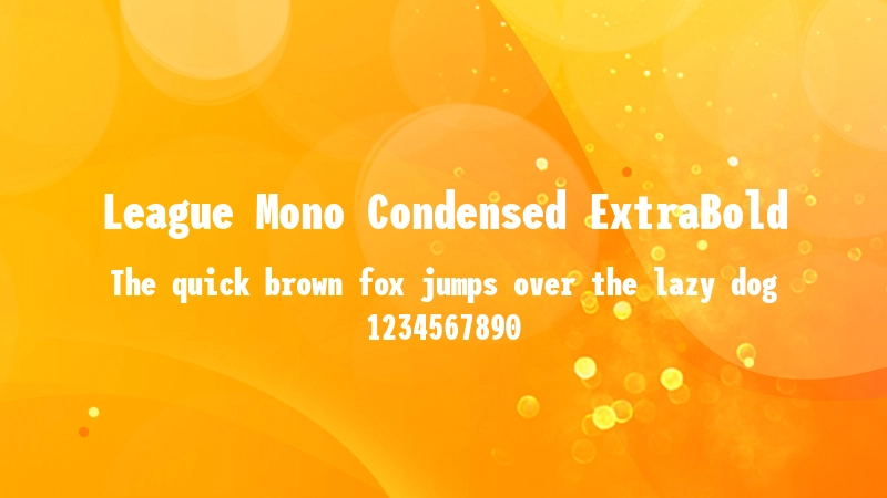 League Mono Condensed ExtraBold 字体预览图