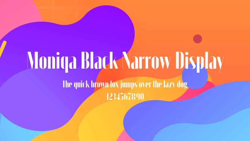 Moniqa Black Narrow Display 字体预览图