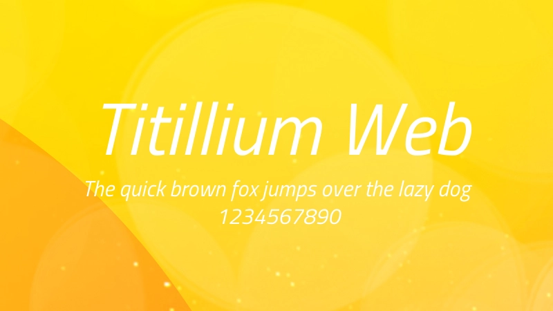 Titillium Web 字体预览图