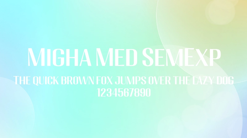 Migha Med SemExp 字体预览图
